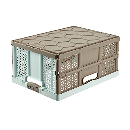 keeeper Lea Profi-Klappbox mit Softgriffen, Plastik, aquamarine/ taupe, 48 x 34.5 cm - 3