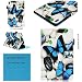 Produktbild Lenovo Tab 4 8 Plus Hülle,Alfort Lenovo Tab 4 8 Plus Schutzhülle, Simulations Retro Ledertasche Lederhülle PU Leder Tasche Cover Wallet Case für Lenovo Tab 4 8 Plus Smartphone (Blau Schmetterling)