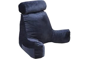 ‎BANANAIR bananair - Lesekissen für Bett und Sofa - Weich und Komfortabel - Optimale Rückenunterstützung - Leicht Transportierbares Rückenkissen mit Praktischen Armlehnen und Ergonomischer Sitzfläche (Blau)