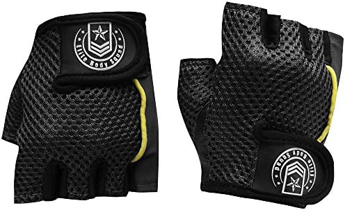 Women's Weight Lifting Gloves - Top Quality Ladies Fingerless Gloves - Double Stitched Gym Wear For Strength + Easy Breathe Lycra Mesh On Back Of Hand - Quick Fasten Finger Tab To Tighten &amp; Remove Gloves Easily + 100% Quality Satisfaction Guaranteed