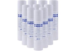 PPcdfre 10 st universellt vattenfilter PP bomullsfilter sedimentvattenfilter polypropylenmaterial, 5 mikrometer