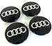 Price comparison product image Set of Four Alloy Wheels Centre Hub Caps Black Cover Badge 68 mm 8D0 601 170 Fits Q3 A3 A4 A5 A6 A7 A8 S4 S5 S6 Q5 Q7 TT S Line Quattro and other models