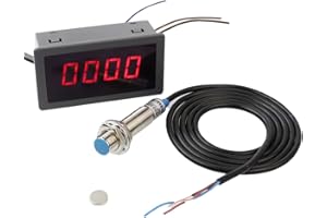 Fasizi Tachymètre À Affichage Numérique, Tachymètre 220 V CA, Panneau D'affichage 10-9999 Du Compteur De Vitesse Numérique