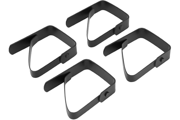 Mumusuki 4 Pièces Pinces à Nappes, Grandes Pinces Nappes Inoxydable de Table Exterieur Flexibles et Mobiles pour 0-6 cm Table de Jardin, Table à Manger Familiale de Restaurant 5 x 4cm
