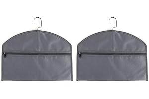 YELAIYEHAO Lot de 2 coffres-forts à suspendre sous les vêtements avec poche pour cacher des objets de valeur (milieu, gris)