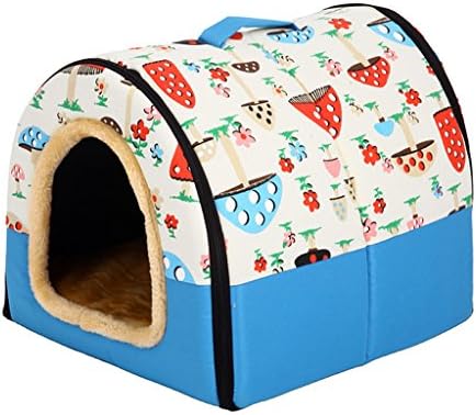 Mixse Cozy 2-in-1 Pet house and Sofa Non-Slip Dog Cat Igloo Beds 3-Size, Recommend for SMALL DOG/Puppy, Mushroom Medium