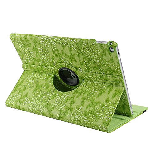 Protective Case For 2017 iPad 9.7, TechCode 360 Degree Rotating Stand PU Leather Case Protective Flip Folio Detachable Soft Rubber Cover For Apple New iPad 9.7 inch 2017 Model