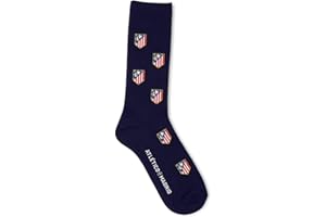 GAMBEA Calcetines Atlético de Madrid Escudo Navy. Calcetines Atlético de Madrid. Producto Oficial Tallas 41-46 y 36-40. Caña Media