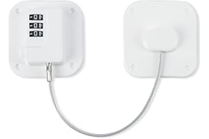 COYTEAR Password Fridge Lock 3M Strong Self Adhesive No Drilling Windows Restrictor Lock 3 Digit Child Baby Safety Window Locks for Furniture Drawer Cabinets Cupboard Refrigerator Washing Machines (Style1)