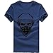 Produktbild DAY.LIN T Shirts Männer Herren Männer Druck Tees Shirt Kurzarm T Shirt Bluse Herrenmode Print T-Shirt (Navy, M=EUS)