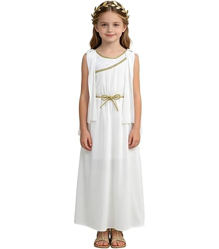 Costume Toga Romana Per Bambina Amscan - Vestito Carnevale, Book Day, Feste A Tema - 6