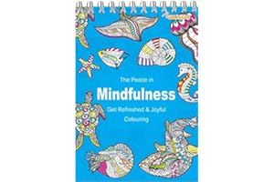 Sixstore Livre de coloriage pour adultes et enfants avec reliure spirale Relax Mind (Bleu)