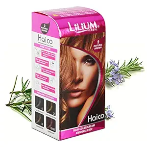 adbeni Lilium Herbal Haico Professional Natural Brown Hair Color Cream Ammonia-Free