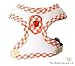 Price comparison product image Harness for dogs soft in orange checkered Toscana from The royal dog and cat