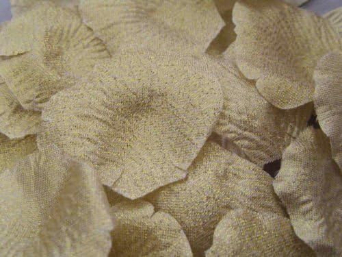 100 QUALITY GOLD DUST SILK ROSE PETALS CONFETTI/WEDDING