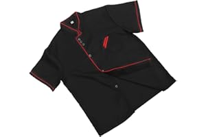 DOITOOL Kochjacke Herren Kurzarm Unisex Kurzarm Kochmantel Jacke Kochjacke Uniform Gastronomie Hemd Küche Kochen Backmantel Für Restaurant Herren Damen Größe Kochjacke Herren