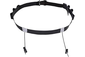 AONAYO Triathlon Startnummernband,Startnummernband Triathlon,Startnummernband,Startnummernhalter,Einstellbar Laufgürtel,Ring Running Belt,Marathon Laufgürtel,Für Radfahren,Triathlon,Marathon,Laufen,Schwarz