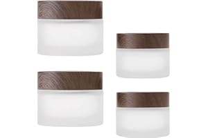 ‎TUAKIMCE TUAKIMCE 4 Stück 20ml 30ml weiß mattiertes Glas Cremedose Leer Leerdose klarer Tiegel Leerdose Leere Nachfüllbare Behälter Glasbehälter mit Deckel Liner für Lotion, Creme, Kosmetik