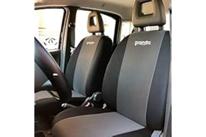 autoSHOP FODERA COPRISEDILE SU MISURA PER PANDA 2003-2004-2005-2006-2007-2008-2009-2010-2011 CON SEDILE POSTERIORE INTERO (GRIGIO/NERO)