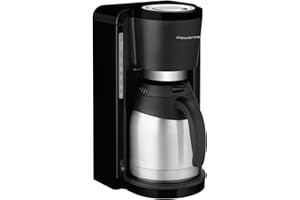 ‎ROWENTA Rowenta CT3818 Filterkaffeemaschine Adagio Milano, Edelstahl- Thermokanne, 10-15 Tassen, Fassungsvermögen 1,25 L, Automatische Abschaltung, 730W-870W, 26 x 21 x 36.5 cm, Schwarz