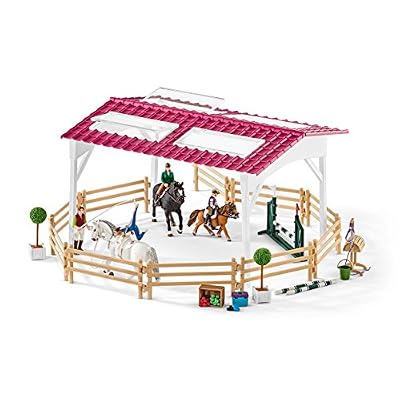 Schleich - 42389 - Kit - École d'Équitation avec Cavalière/Chevaux