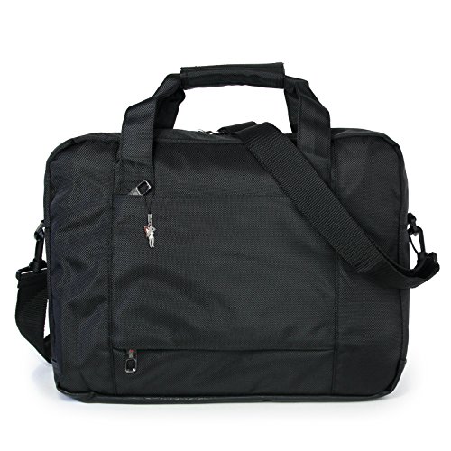 Notebooktasche schwarz Polyester Laptoptasche Trolleyschlaufe New Bags OTD218S - 3