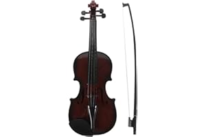 Amosfun Fake Violin Toy, Simulation Playable Violin, Kids Musical Toy Educational Prop, Faux Instrument Model for Display (40cm, Random Color)