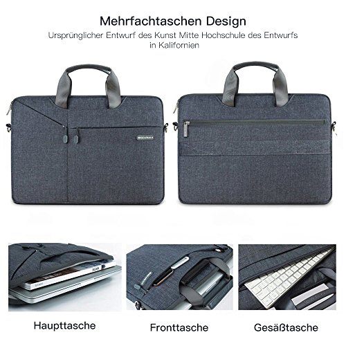 3 in 1 Tasche f  r Laptop   Tablet - Evershop Handtasche Schultertasche Aktenkoffer f  r Macbook Air Pro   Notebook   Oberfl  che mit Bildschirmdiagon