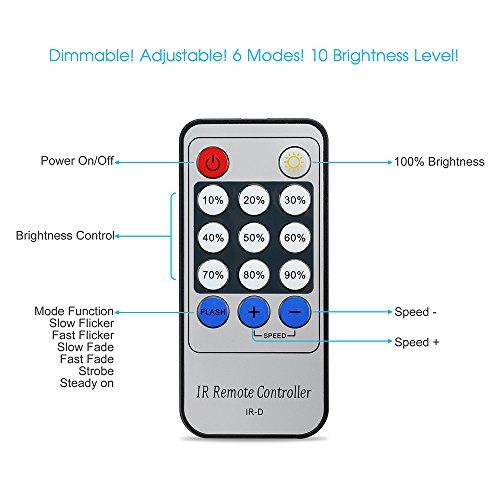 VicTsing Wasserdicht 39ft 6V String Sternenhimmel leuchten mit 240 Warm weißen LEDs, Kupferdraht, CE, RoHS, UL-Zertifizierung, DC1000mA Netzteil für draußen Indoor Hochzeit Partei DIY - 7