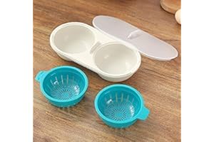 Pocheuses à œufs pour micro-ondes, moule à œufs, chaudière à œufs, pocheuse à œufs, couvercles antiadhésifs, cuisson de qualité alimentaire, double tasse en polypropylène, cuiseur à œufs.