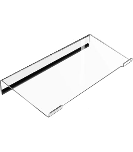 DISPLAY SALES Supporto Ergonomico Per Tastiera In Acrilico Trasparente – Inclinato, Antiscivolo, Universale (43,2 X 15,5 X 4,2 Cm)
