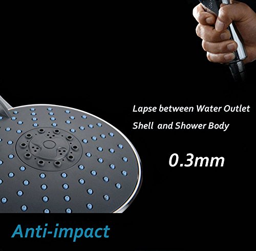 7 Spray-Einstellungen 6 „Niederschlag Hochdruck Duschkopf Demontage mit gleichbleibend starkem Regen Spray Duschkopf - 6