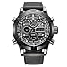 Produktbild Holeider Quarz Uhr Armbanduhr, Herren Uhren Freizeit Wasserdicht Sport Chronograph Quarz Armbanduhren Männer mit Mode Schwarz Leder Armband (Brown)