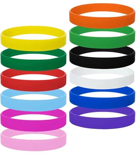 GORGECRAFT 20 Braccialetti Motivazionali In Silicone - 10 Colori Con Frasi Ispiratrici (Rosso, Giallo, Blu, Verde) - Diametro 6 Cm - Regali Positivi Per Scuola E Ufficio