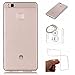 Produktbild Hülle Huawei P9 Lite Hülle Soft Flex Transparent Silikon TPU Handyhülle Schutzhülle für Huawei P9 Lite Case Cover - Crystal Clear + Schlüsselanhänger (P) (1)
