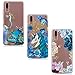 Produktbild 3 Stück Handyhülle für Huawei P20 Pro, 3X Silikon Schutzhülle für Huawei P20 Pro, Edaroo Karikatur Blau Meerjungfrau Saftig Einhorn Muster Transparent TPU Case Silikonhülle für Huawei P20 Pro