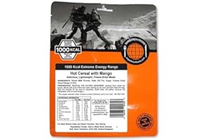 EXPEDITION FOODS expeditionfoods.com Hot Cereal with Mango (Double Serving / 1000KCAL) | Freeze-Dried Camping & Hiking Food