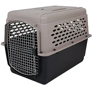 Petmate Vari Kennel Bleached Linen Dog Travel Crate No-Tool Assembly with 2 Sizes and 2 Colours