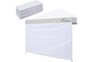 Acepic Gazebo Side Panels 3m x 3m, 210D Oxford Fabric, Windproof and Rainproof, Privacy in 3x3M Gazebos Tent for Party, Outdoor, Seaside Camping, 3 PCS Gazebo Sides Panels Only(White)