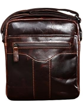 Zhhlaixing Umhängetasche Mens Boys Luxury Crossbody Shoulder Bag Handmade Small Messenger Bag with Adjustable...