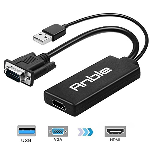Anble VGA Adapter Konverter 1080p Video Auf HDMI Kabel Vom Desktop/ Laptop/ PC/ Notebook/ PC/ HD TV-box zu HDTV/ Monitor/ Projektor