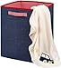 Suncrest Fetch the Engine Boys Storage Hamper/Toy Box/Laundry Basket (Denim blue with red and white gingham)