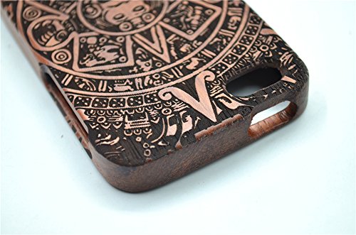 RoseFlower   iPhone SE iPhone 5S   iPhone 5 Funda de Madera - Palo de Rosa Maya - Natural Hecha a Mano de Bamb   Madera Carcasa Case Cover con Gratis Protector de Pantalla para tu Smartphone