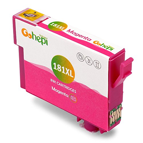 Gohepi 18XL Kompatibel für Tintenpatronen Epson 18XL 18 T1811 T1812 T1813 T1814, 2 Schwarz/Blau/Rot/Gelb 5er-Pack Arbeiten mit Epson XP-205 XP-215 XP-225 XP-305 XP-302 XP-405 XP-202 XP-422 XP-402 XP-322 XP-102 XP-312 XP-412 XP-415 XP-325 XP-315 Patronen - 6