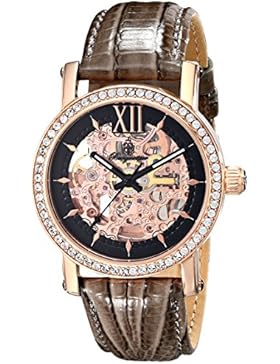 Burgmeister Armbanduhr für Damen mit Analog Anzeige, Automatik-Uhr und Lederarmband - Wasserdichte Damenuhr mit...