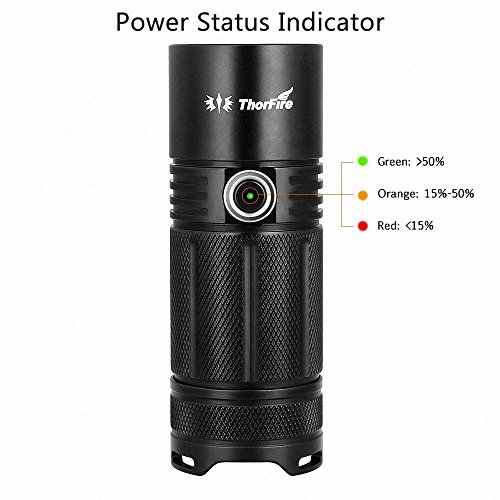 ThorFire Taschenlampe, Torch 1100 Lumen Die Meisten Leistungsstarke Taschenlampe mit 6 Mode,TK4A Long Range Taschenlampe für Camping Wandern Jagd Outdoor, 4 AA Batterien (Nicht Enthalten) - 2