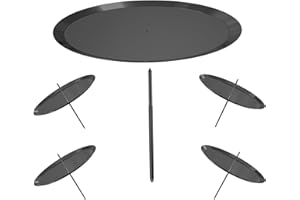 ‎FOX·BUNNY Adventskranz Kerzenhalter, 7.5cm Schwarz Adventskerzenhalter Metall Kerzenleuchter 4 Stück, für Adventskranz Weihnachten Kerzenteller Mit Dorn