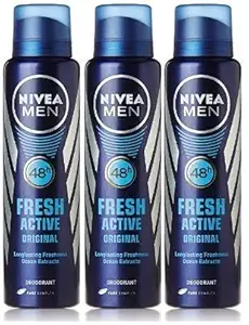 Nivea Fresh Active Original 48 Hours Deodorant, 150ml (Buy 2 Get 1 Free)