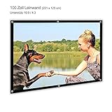 Beamer Leinwand HD 100' 16:9 Tragbar Leinwände für...