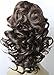 New Curly Stylish Synthetic Claw Clip Ponytail Hair Piece up do Clip in bun medium length 12" Hairpieces Blonde Dark Light Black brown wedding 150g (Medium Brown #6)